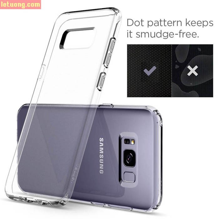 Ốp lưng Galaxy S8 Plus Spigen Liquid Crystal trong suốt ( USA ) tặng dán lưng Carbon