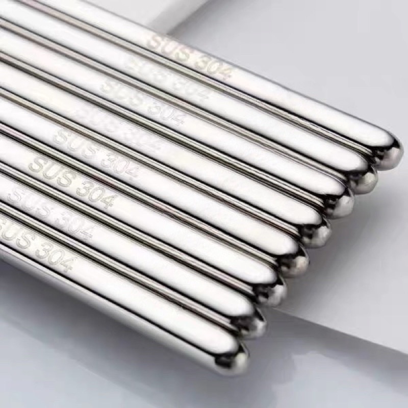 Bộ 10 đôi Đũa inox 304, 316 cao cấp có chống trơn trượt