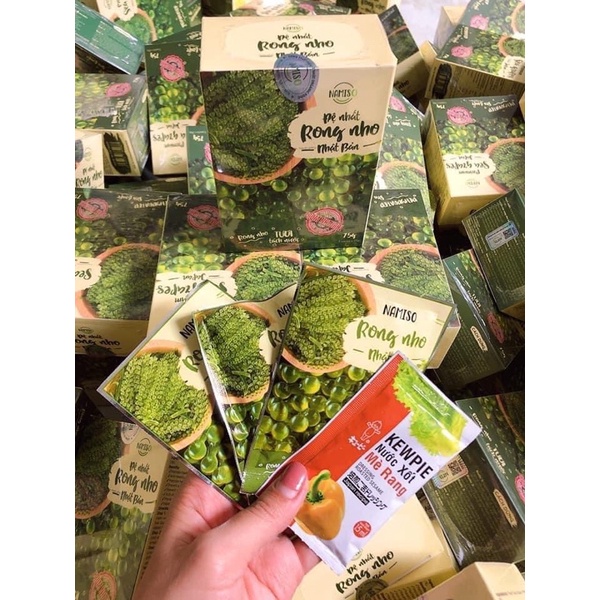 [Rẻ Vô Địch] Rong nho Tách nước Trường Thọ Và Green food  Gói 20gr sản xuất theo công nghệ nhật bản