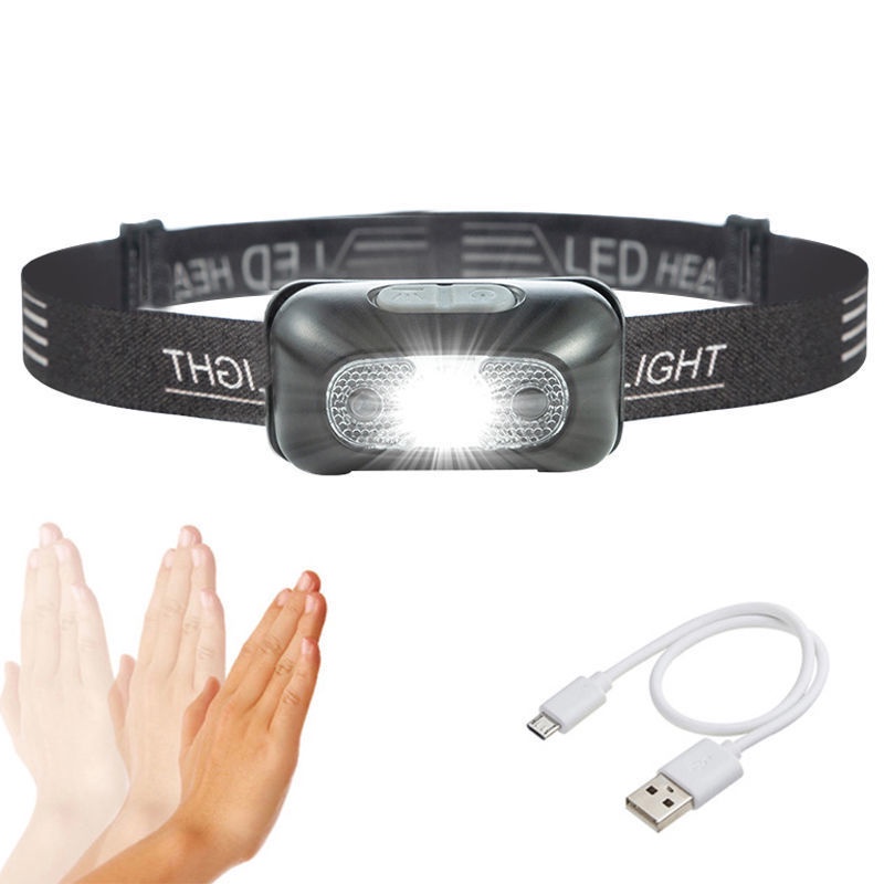 ĐÈN LED CẢM BIẾN ĐỘI ĐẦU SIÊU SÁNG KÈM SẠC TÍCH ĐIỆN ĐA NĂNG