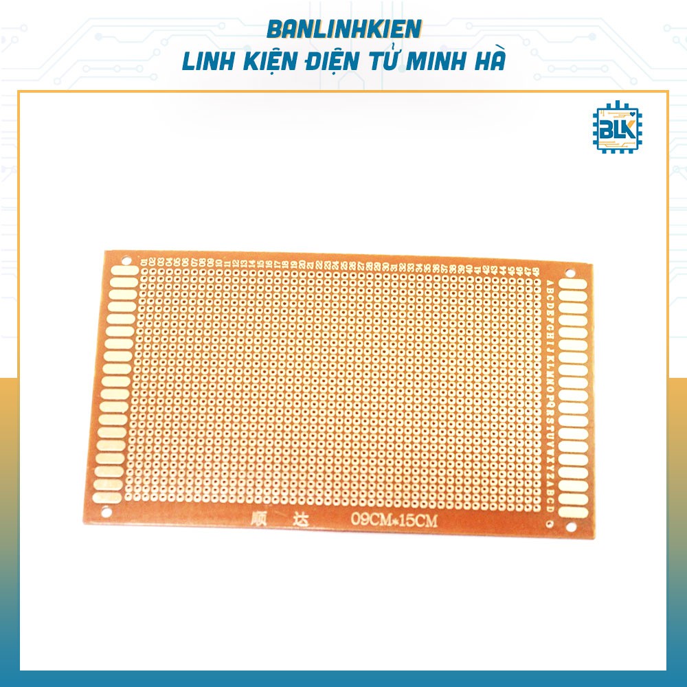 Phíp Đồng Đục Lỗ PCB 9x15Cm