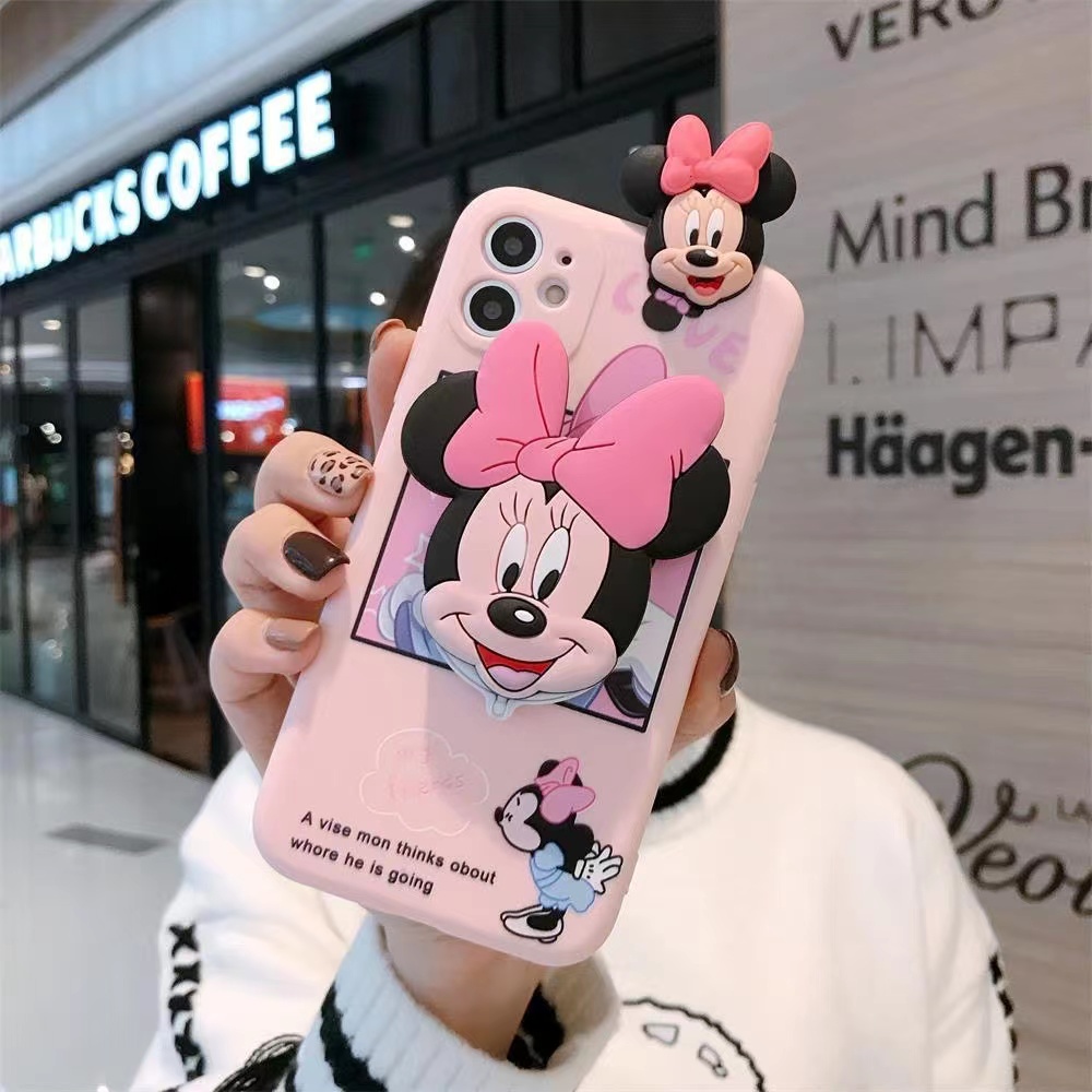 Ốp Điện Thoại Họa Tiết Chuột minnie Cho iphone 15 13 14 12 11 pro x xs max xr 6 6s 7 8 plus se 2020