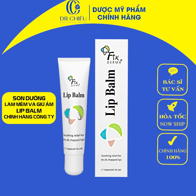 Son Dưỡng Môi Mềm Mượt Chống Khô Và Nứt Nẻ Môi Fixderma Lip Balm (15ml)