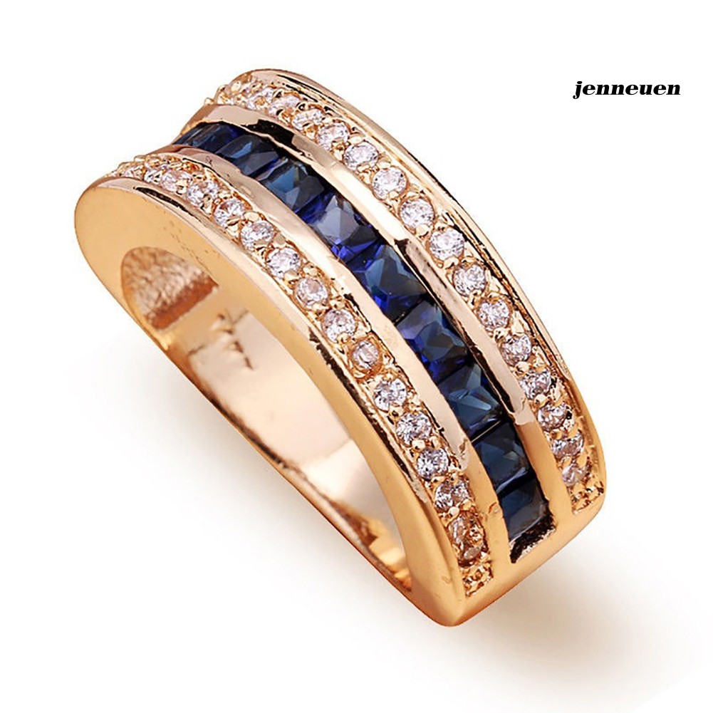 Nhẫn Đính Hôn Đính Kim Cương Giả Lấp Lánh Thời Trang Cho Nữ