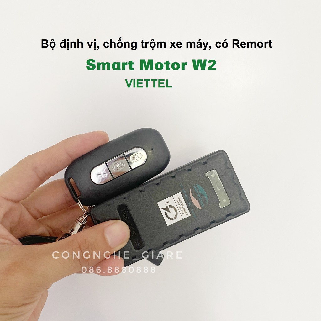 [ Có REMORT ] Định vị, chống trộm Xe máy Smart Motor W2 Viettel