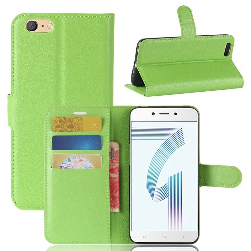 Bao da điện thoại có đế đỡ gấp và ngăn để thẻ cho Oppo A71 | BigBuy360 - bigbuy360.vn