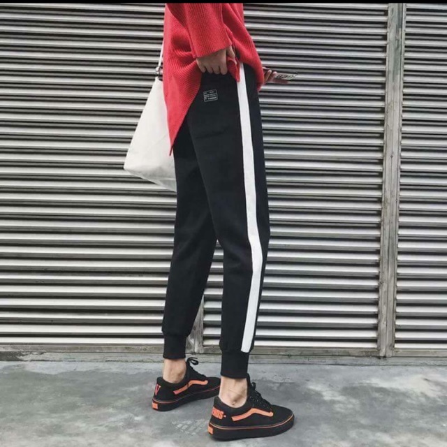 Quần 1 sọc bo unisex kèm ảnh thật