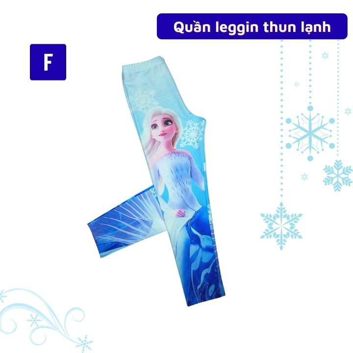 Quần leggin bé gái đẹp hình Elsa từ 23-45kg - quần legging -thun lạnh - Tomchuakids