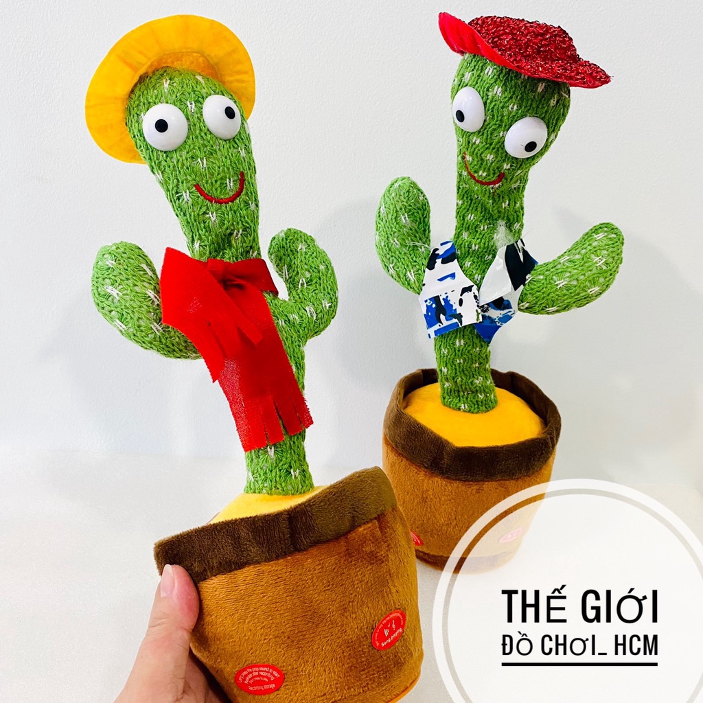 [HÌNH THẬT- CLIP THẬT] Đồ chơi trẻ em xương rồng nhún nhảy, phát nhạc, ghi âm giọng nói, có đèn, ca hát Tiếng Việt