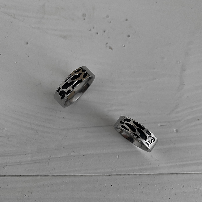 Nhẫn Corrosive 191026Nhẫn Thép Titan Thiết Kế Đơn Giản Phong Cách Hip Hop Cá Tính