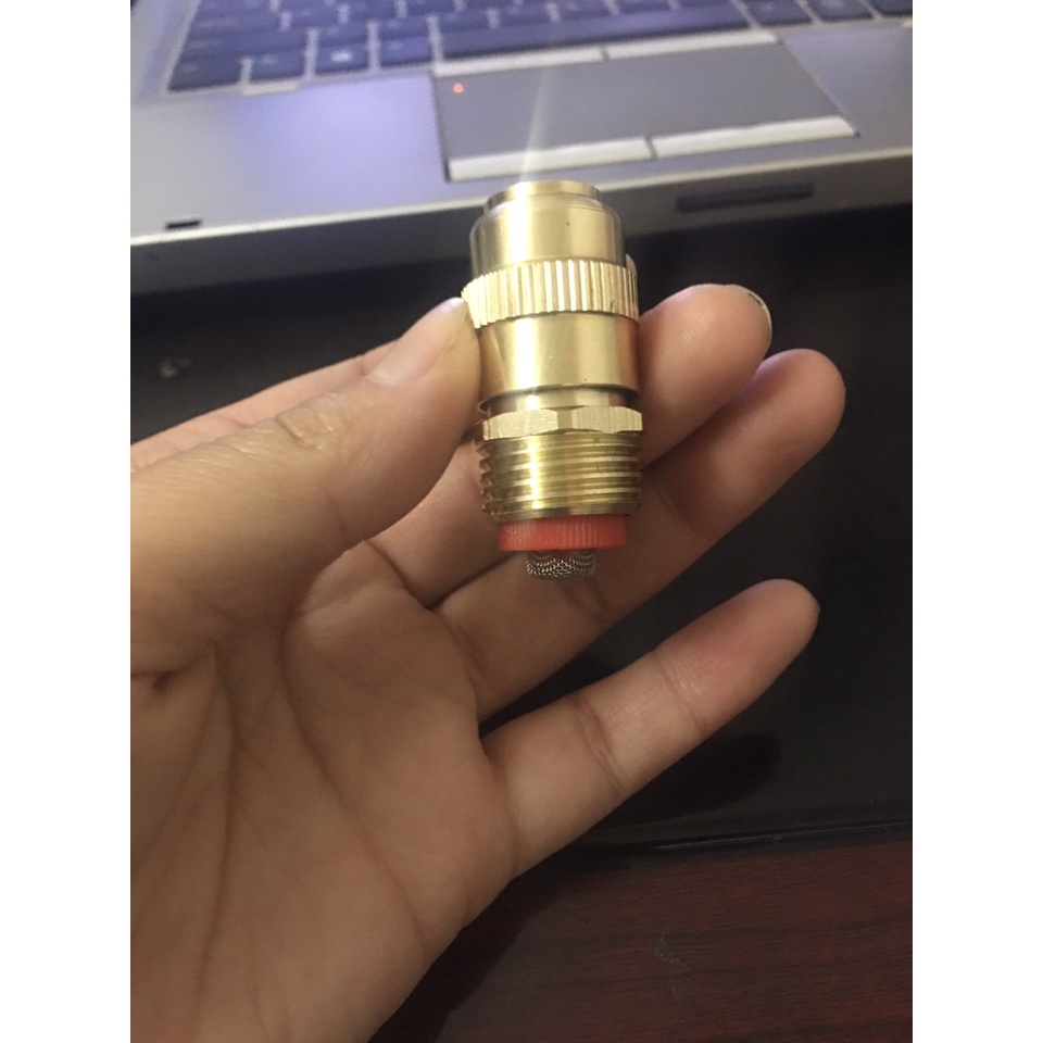 Béc tưới đồng 2 trong 1 chân ren 21mm có kèm lọc, Béc đồng tưới 2 trong 1 chân ren 21mm có kèm T, cút, nối