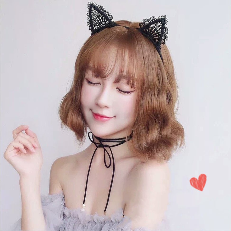 Cute Kitten Costume Ear Lace Hairbands Fashion Party Headbands For Female