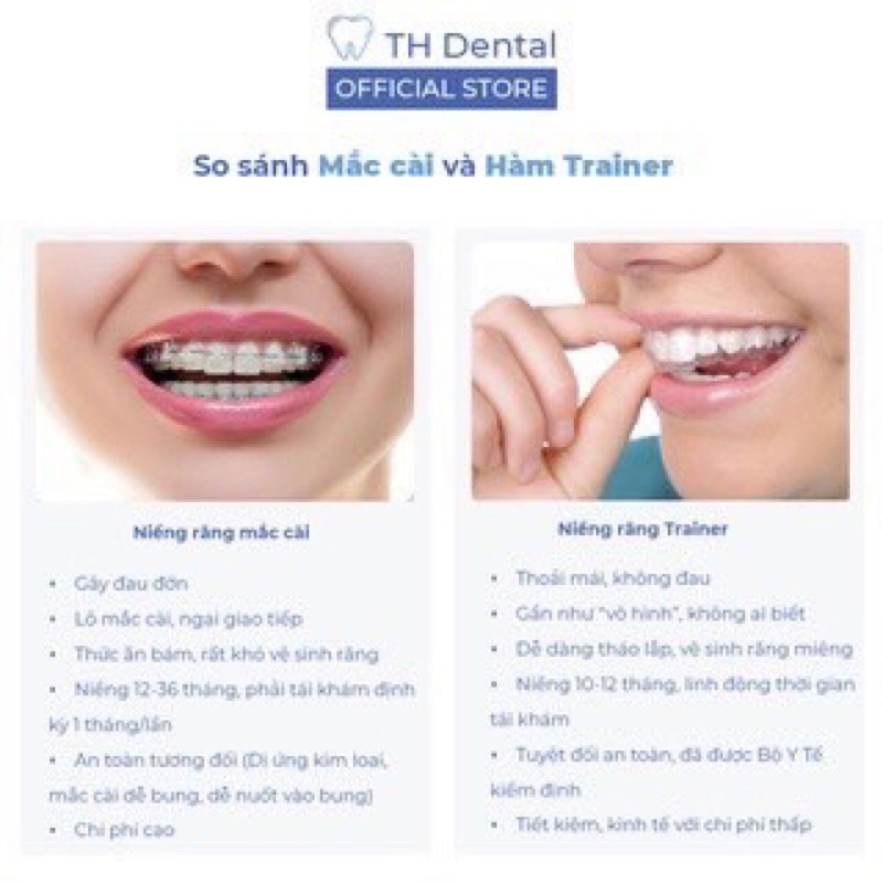 Niềng răng trong suốt tại nhà chính hãng Trainer - Bộ chỉnh nha dành cho người lớn và trẻ em A1 + A2 + A3