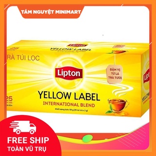 Hộp trà nhúng lipton nhãn vàng 25 gói x 2gr