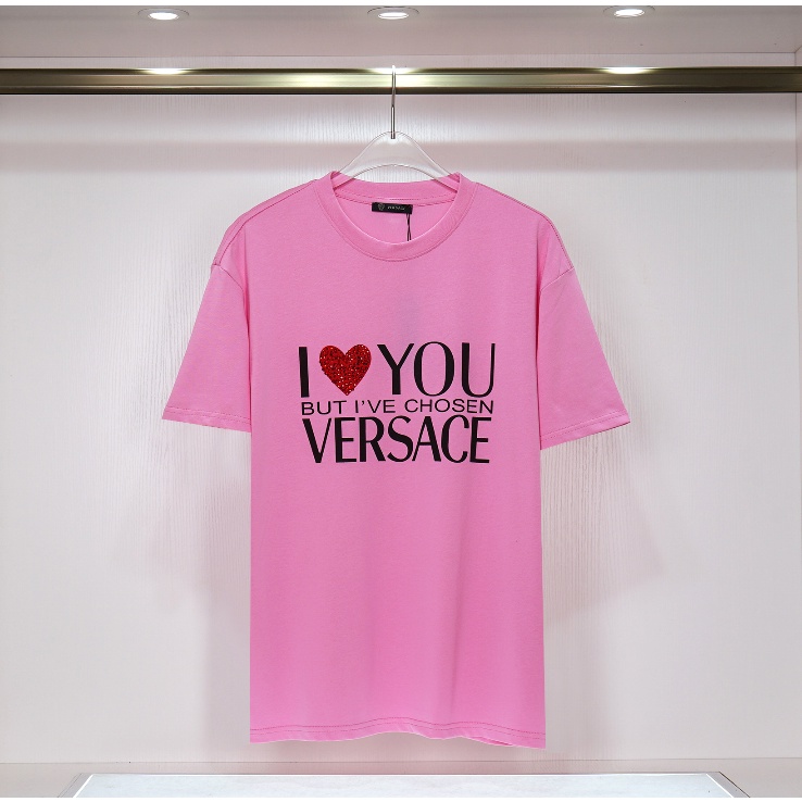 Áo Thun cotton Tay Ngắn Cổ Tròn In LOGO Chữ Thời Trang Dành Cho Cặp Đôi