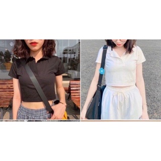 áo croptop cổ bẻ