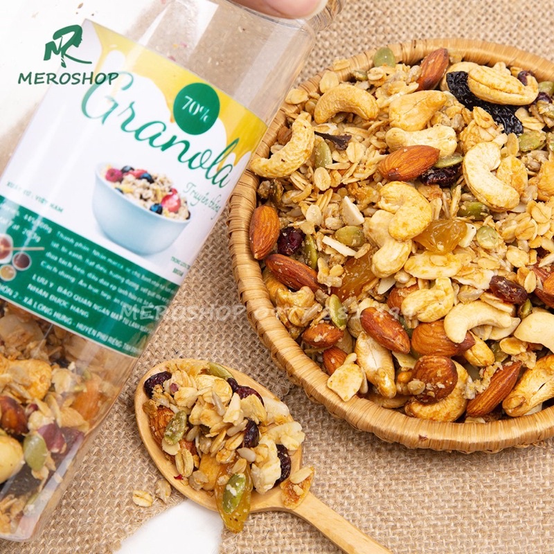500GRAM GRANOLA 70% HẠT 30%YẾN MẠCH