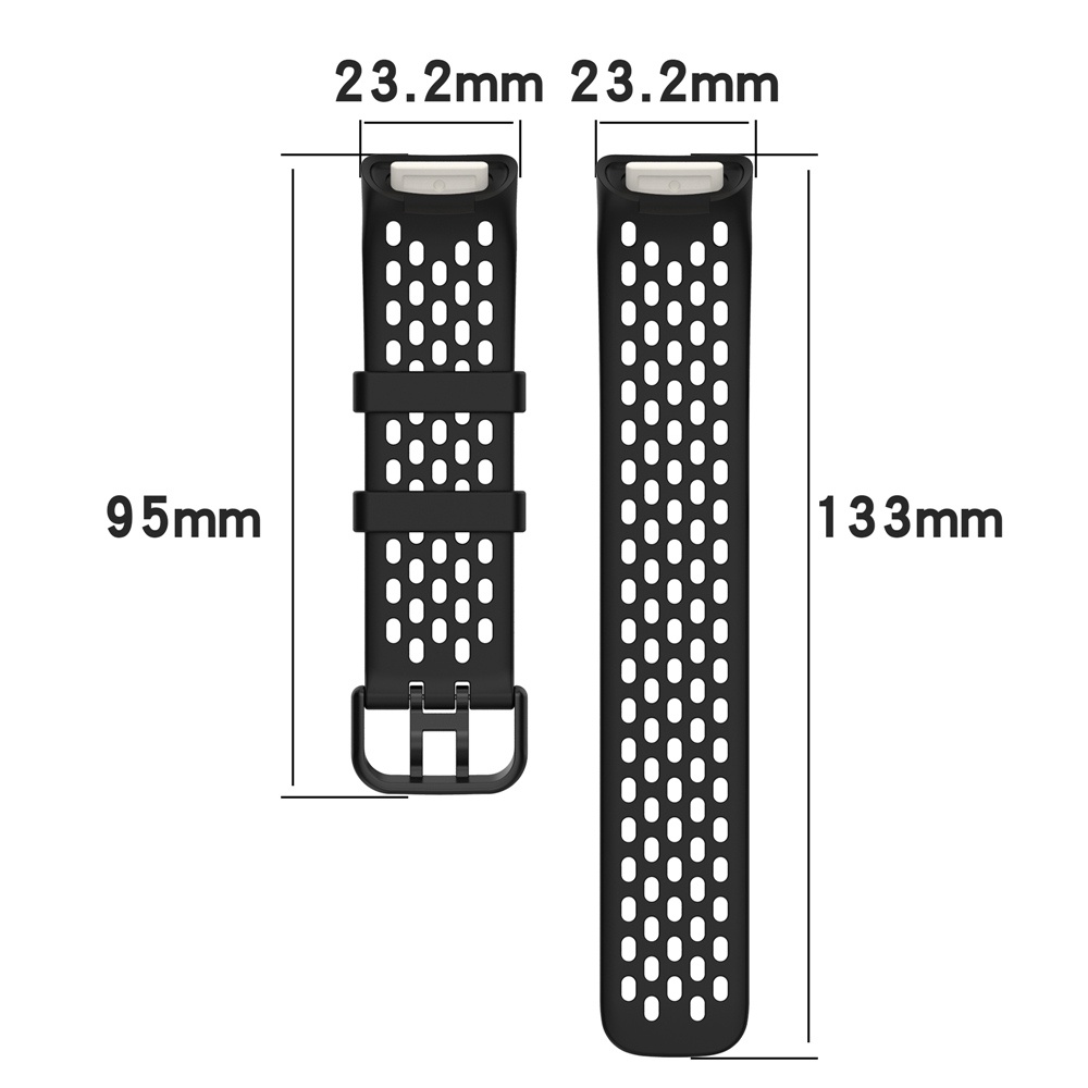Dây Đeo Silicon Thoáng Khí Cao Cấp Cho Đồng Hồ Thông Minh fitbit charge 6 5