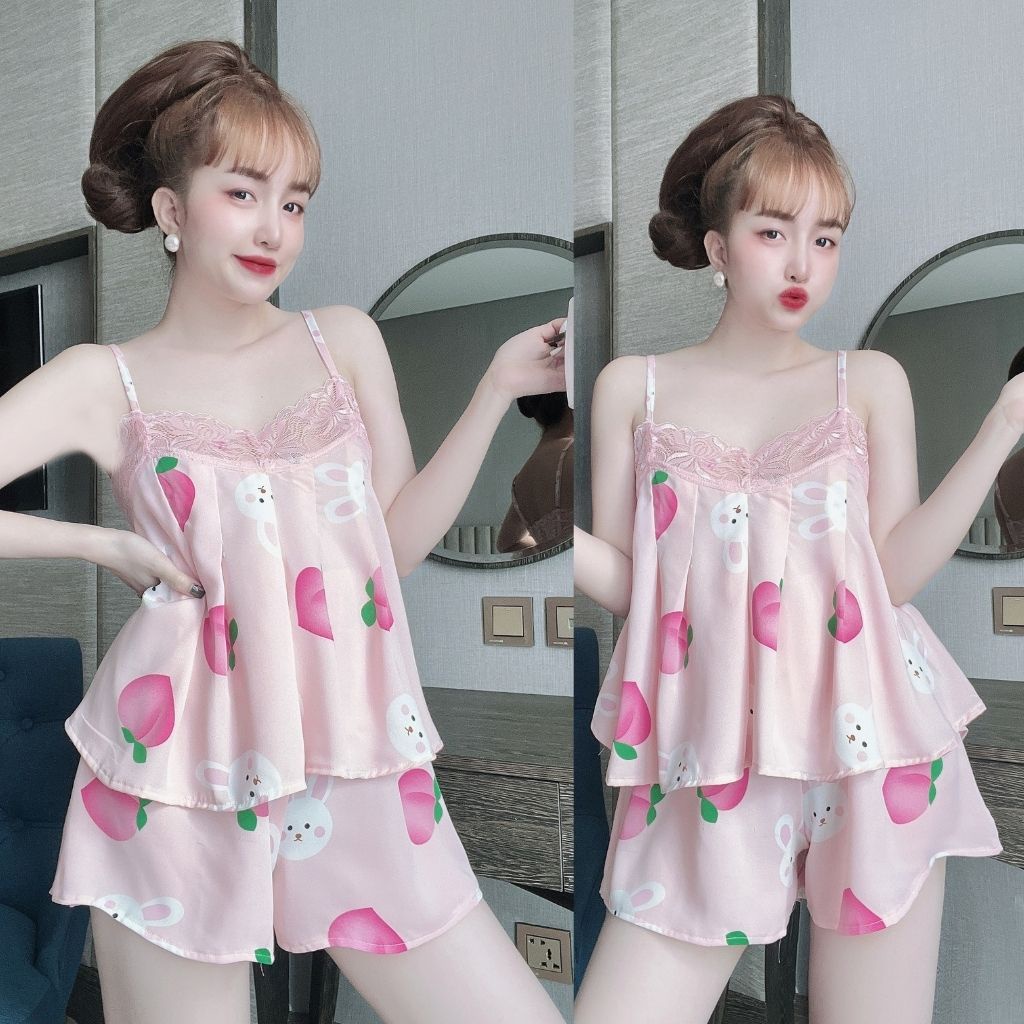 Đồ Bộ Mặc Nhà Bigsize Đồ Ngủ Sexy Quyến Rũ Tôn Dáng Chất Liệu Lụa Cao Cấp Mềm Mại