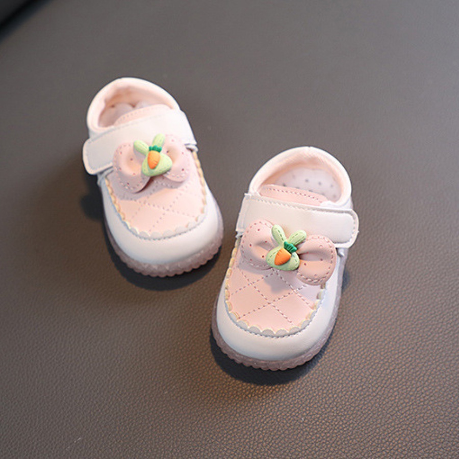 Giày tập đi cho bé gái da mềm Bunny Store, giày bé gái phù hợp cho bé sơ sinh từ 8 tháng đến 2 tuổi đế mềm GTD13