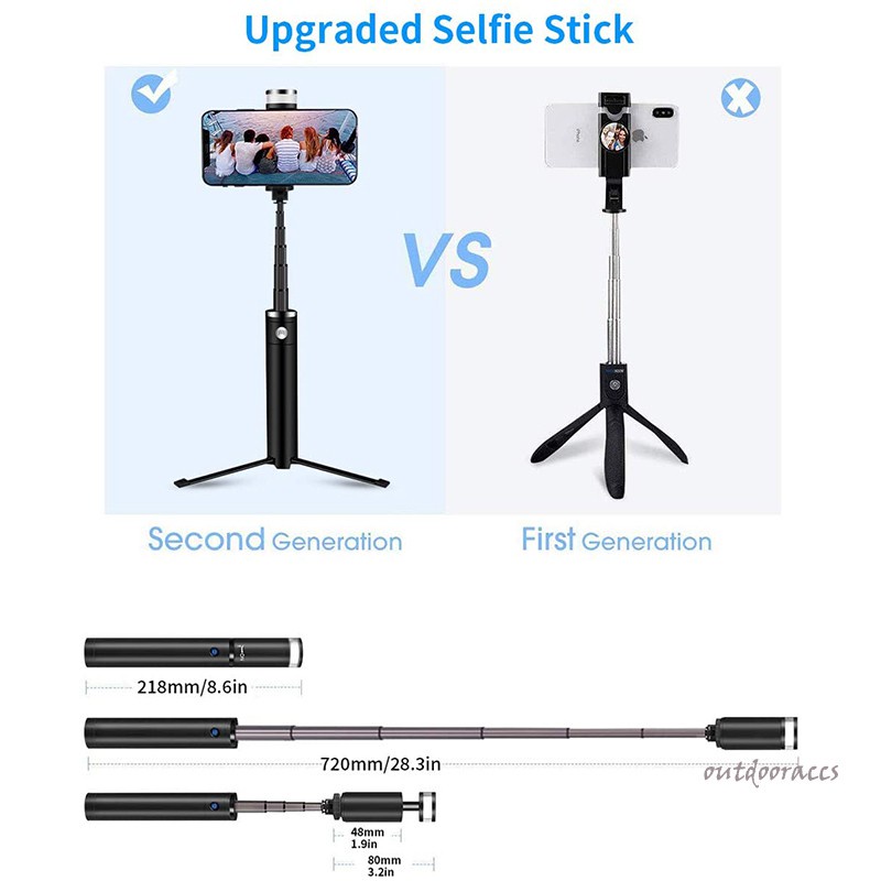 Gậy Chụp Ảnh Selfie Có Thể Tháo Rời Kết Nối Bluetooth Cho Điện Thoại | BigBuy360 - bigbuy360.vn
