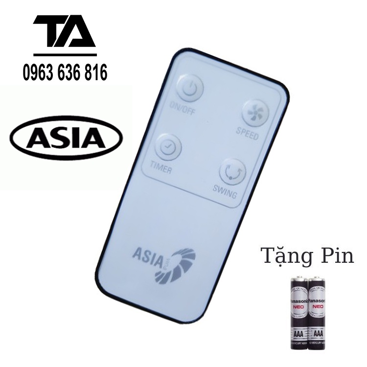 Điều khiển quạt cây Asia dòng D16028 - CHÍNH HÃNG BH 12 THÁNG