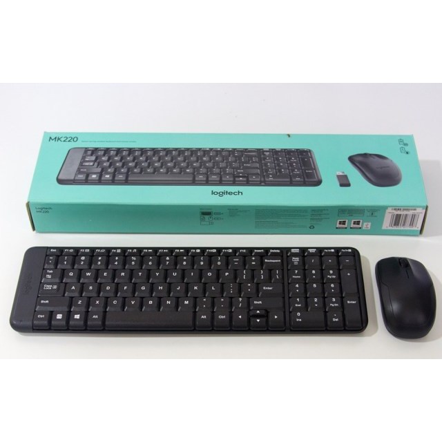 Combo bàn phím và chuột không dây Loghitech MK220 chính hãng