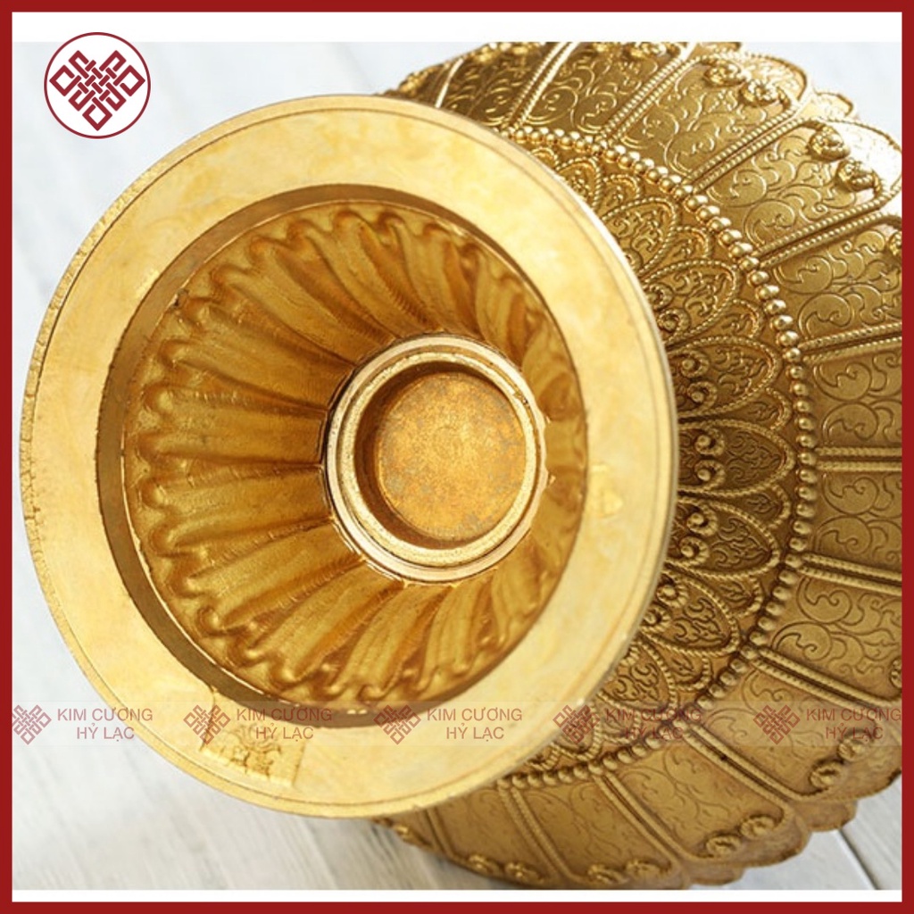 Bảo Bình Đồng Cao Cấp 3 Ngăn Đồng Mạ Vàng