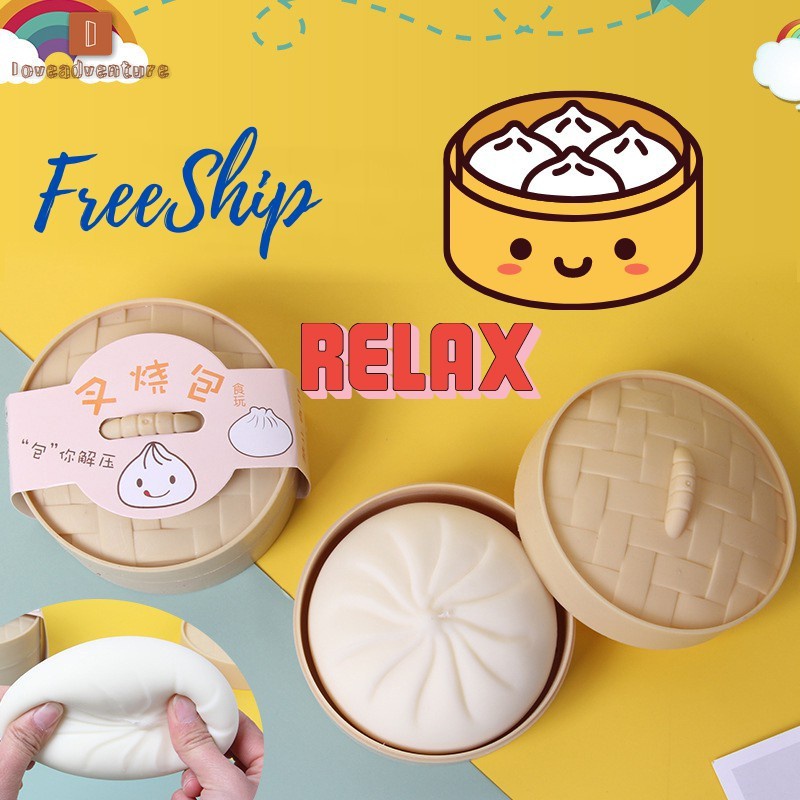 Đồ Chơi Giảm Stress, Bánh Bao Đồ Chơi Xả Stress Co Giãn Hot Tiktok
