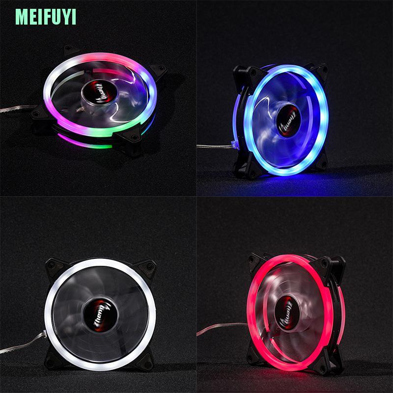 (MEIFUYI) Led Cooling Fan Rgb 12Cm Dc 12V Brushless Cooler For Computer Case Pc Cpu