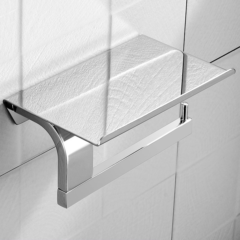 Giá Đỡ Cuộn Giấy Vệ Sinh Gắn Tường Bằng Thép Không Gỉ Tiện Lợi Dành Cho Nhà Tắm