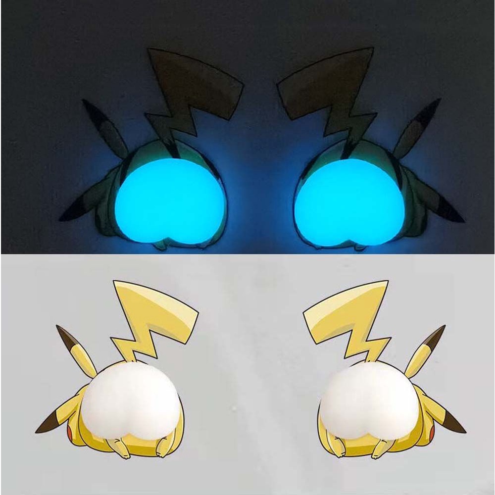 Miếng dán trang trí xe hơi họa tiết 3D phản quang dễ thương bằng silica gel chống va chạm