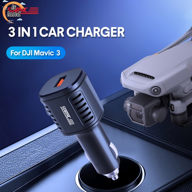 Bộ Sạc Pin 2 Trong 1 Trọng Lượng Nhẹ Tương Thích Với Dji Mavic 3 (Hai Đầu Ra 3 Chiều)