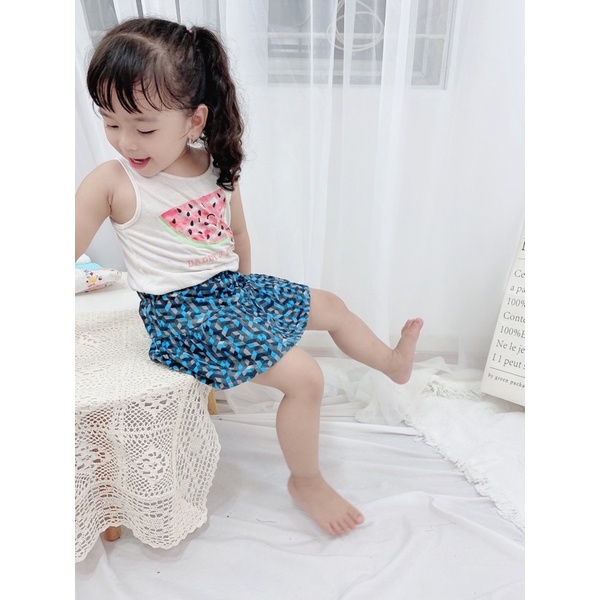 Chân váy cho bé Quần váy có chip trong cotton xuất xịn bé gái từ 10-22KG