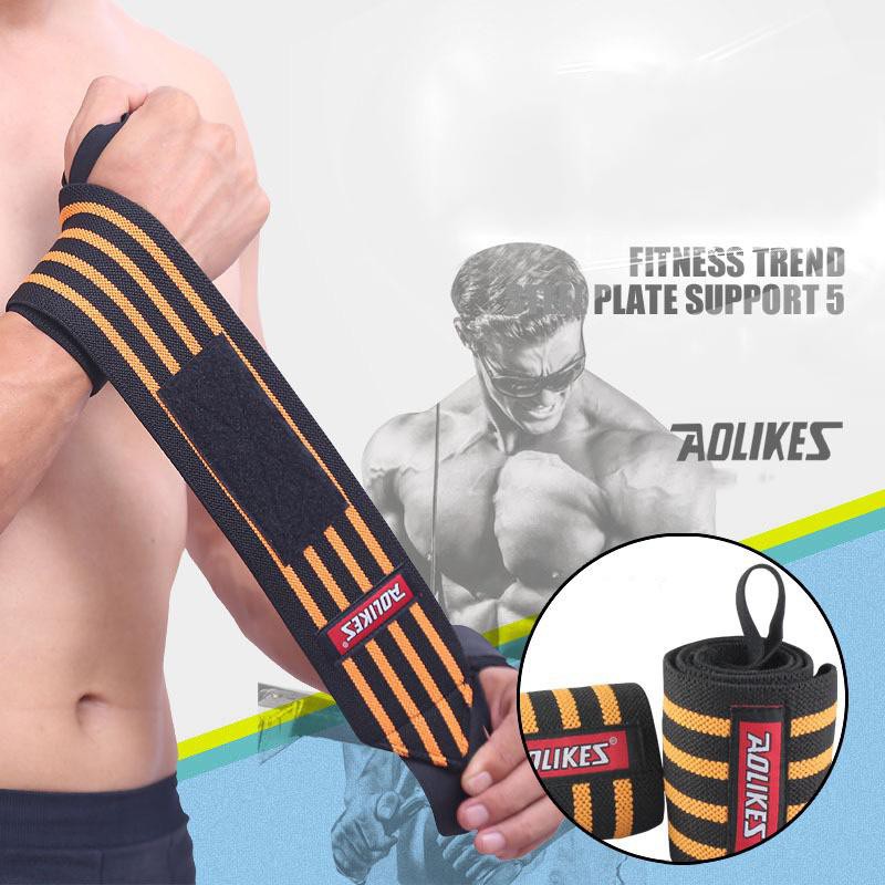 Quấn bảo vệ cổ tay tập gym Aolikes bản 4 sọc dài AK22 siêu bền giá hấp dẫn