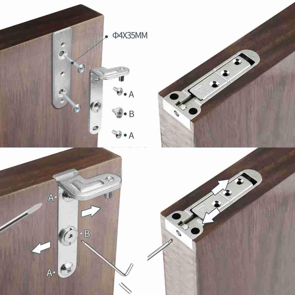 LONTIME Set 2 Bản Lề Inox Xoay 360 Độ Chuyên Dụng Cho Đồ Nội Thất