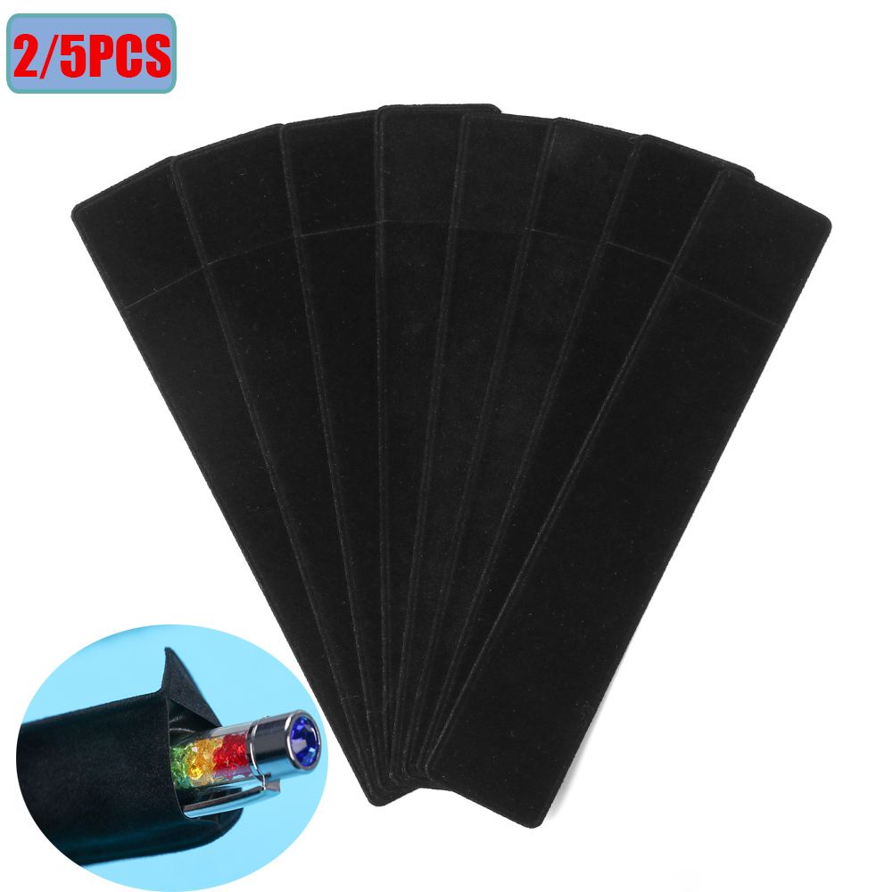 Set 2/5 túi đựng bút bằng vải nhung hình tròn/vuông