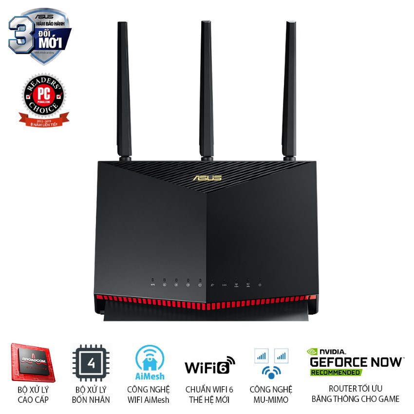 Bộ phát wifi 6 Asus RT-AX86U AX5700 (Chính hãng)