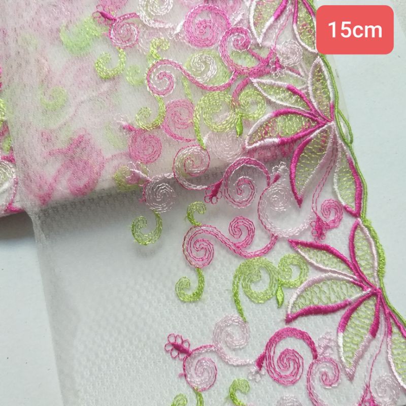 Ren lưới thêu chân , dây lẻ,size 15 đến 26cm .