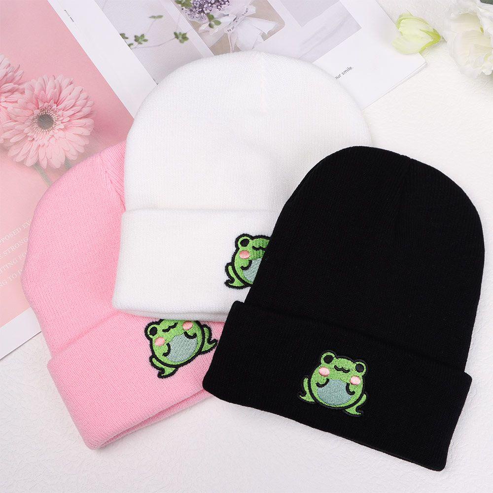 NEXTVN Mũ beanie Mềm Mại Thêu Hình Chú Ếch Phong Cách Hip Hop