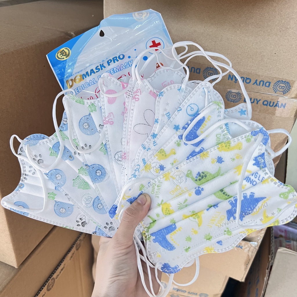 [MẪU XINH]Combo 50 Chiếc Khẩu Trang King Cua Con Cua Cho Bé 3-8 Tuổi Xinh Xắn Dễ Thương Dày Dặn Chất lượng uy tín