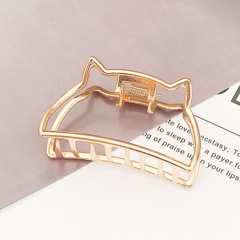 Kẹp tóc kim loại cỡ lớn thiết kế đơn giản thời trang