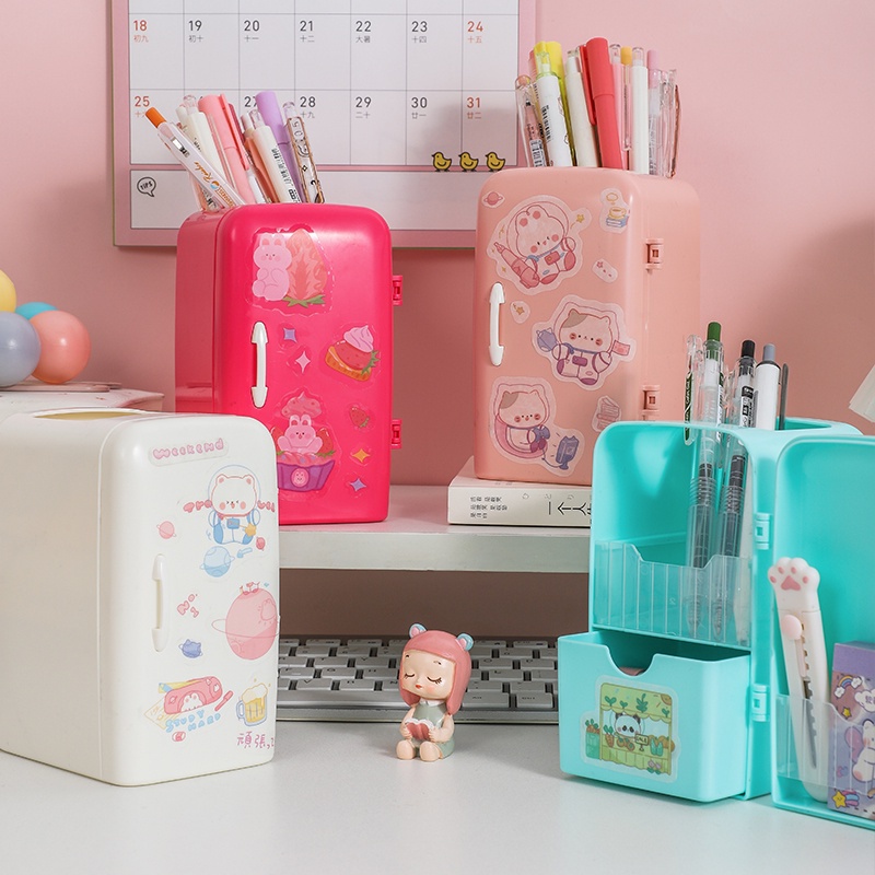 Hộp đựng bút để bàn đa năng sức chứa lớn kiểu dáng dễ thương