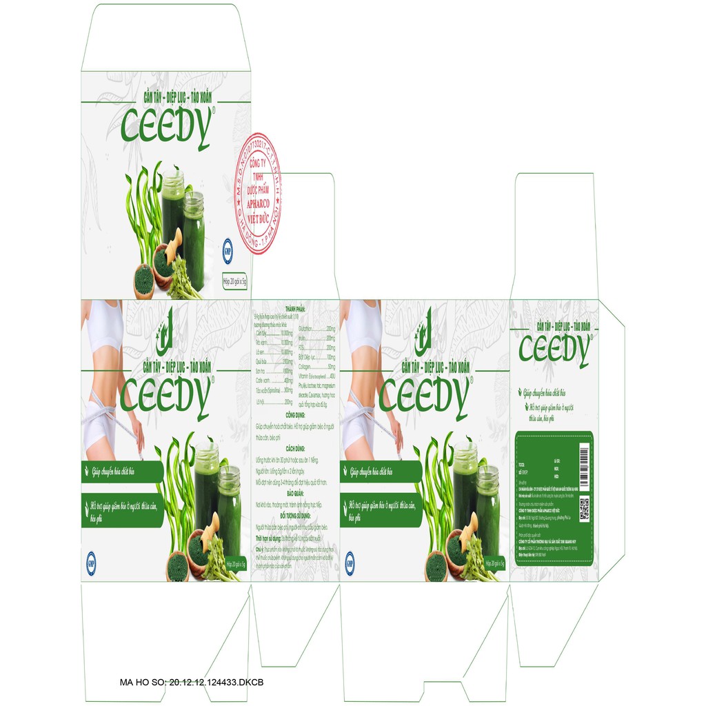 CẦN TÂY - DIỆP LỤC - TẢO XOẮN - CEEDY - KHÔNG HIỆU QUẢ HOÀN TIỀN (HỘP 20 GÓI) | BigBuy360 - bigbuy360.vn