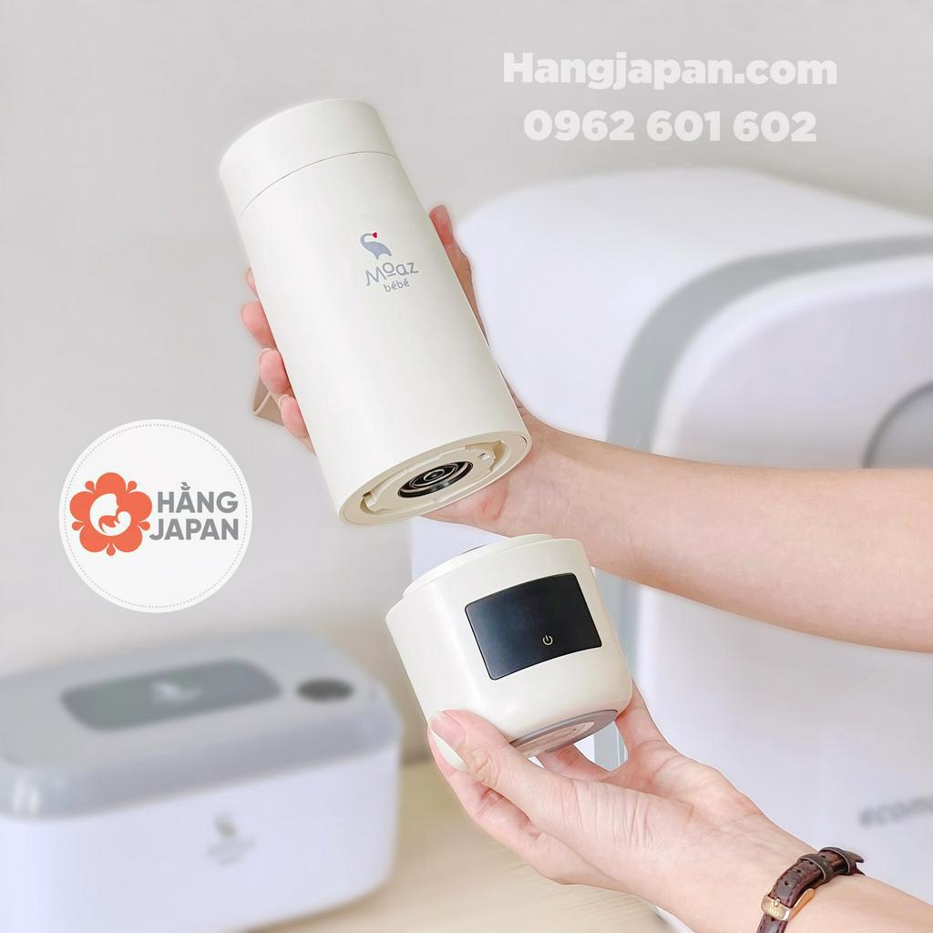 Bình đun nước pha sữa di động Moazbebe MB058, 2 trong 1 đun và hâm nóng giữ nhiệt