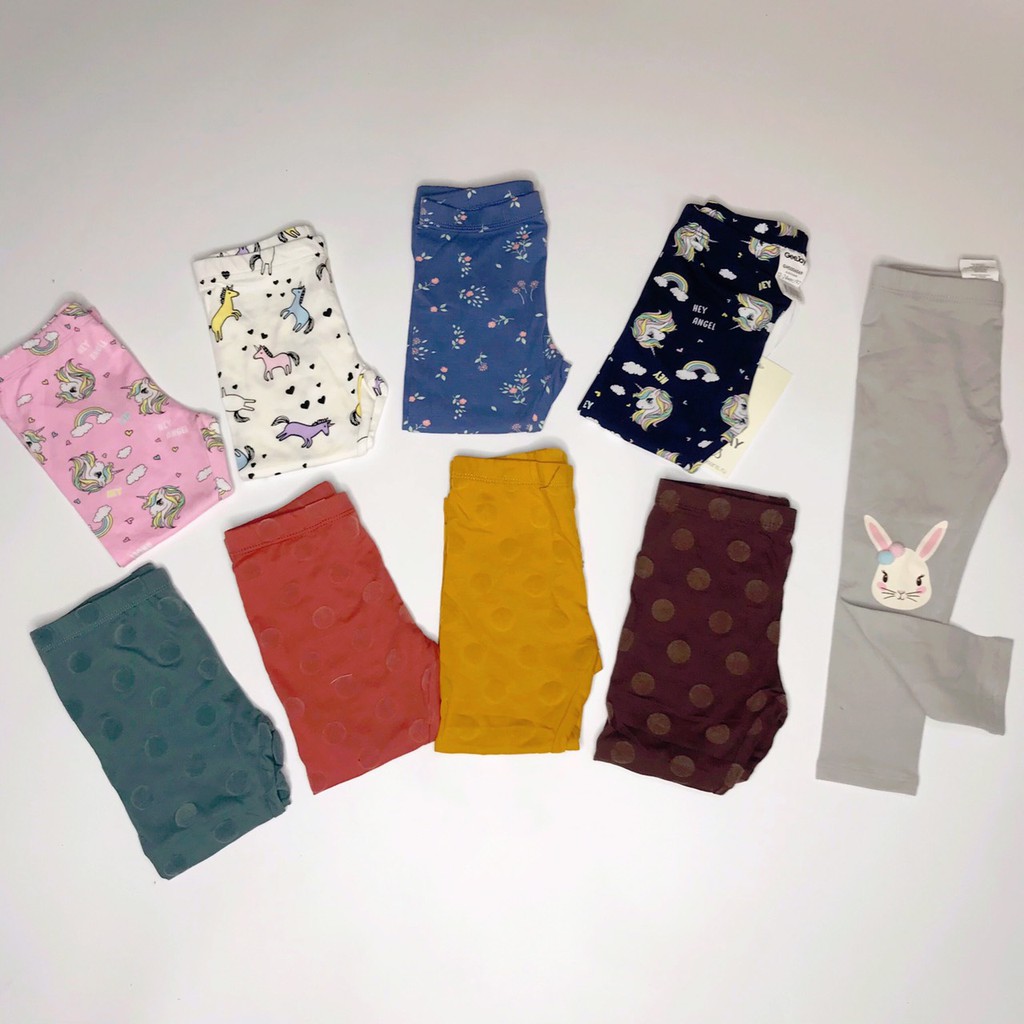 Quần dài legging bé gái hàng xuất dư nhiều mẫu hiệu GeeJay, wondernation,kidgets