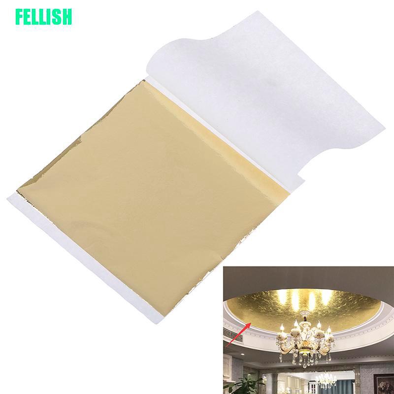 Bộ 100 Lá Vàng Thiết Kế Đơn Giản Dùng Để Trang Trí Hoặc Làm Thủ Công