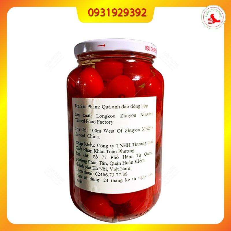 Cherry Anh Đào Đỏ  710g  thùng 12 hộp