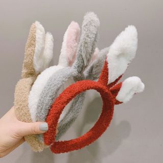Cài tóc băng đô mèo 2 tai vải lông