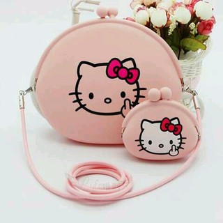 Combo 2 set túi và ví Doremon silicon cute (gồm: 2 to, 2 nhỏ)